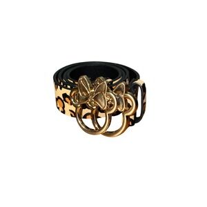 Disney Women's Minnie Mouse Double Ears Animal Leopard Print Belt‎